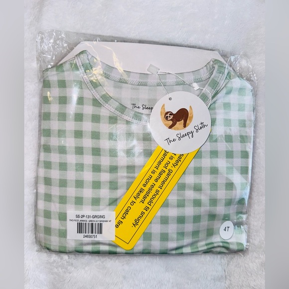 NIB Sleepy Sloth Bamboo Pj Set - Picture 2 of 2